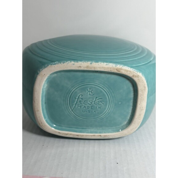 Fiesta 60th Anniversary Fiestaware Turquoise Large Disc Pitcher 67oz 7.5” - Picture 4 of 7